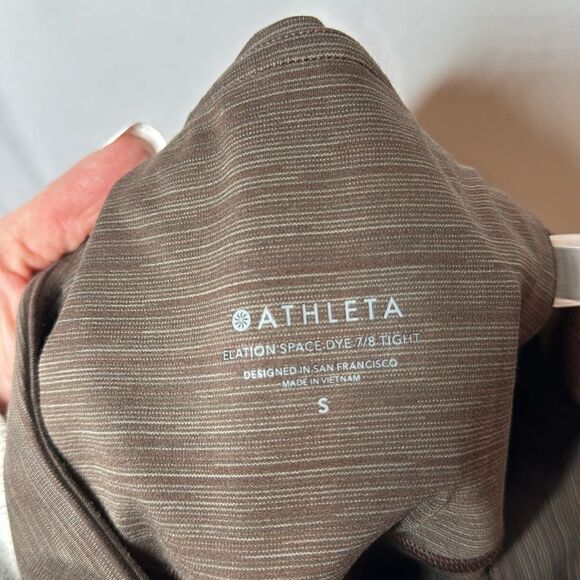 Athleta Elevation Space Dye 7/8 Leggings In Coffee House. Size Small. - Picture 11 of 11